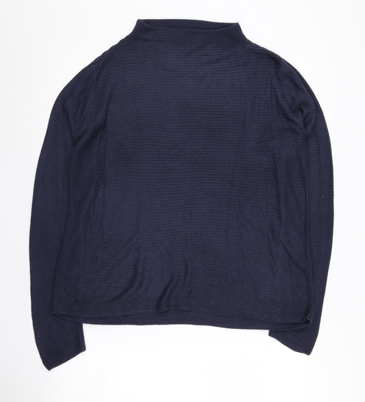 Jacqueline de Yong Women's Blue Mock Neck Jumper, M