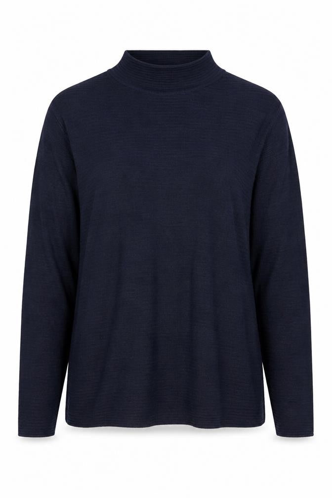 Jacqueline de Yong Women's Blue Mock Neck Jumper, M