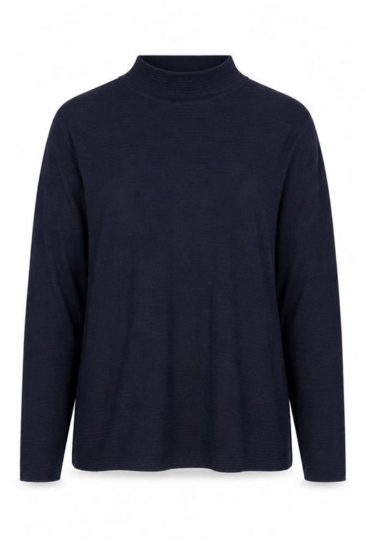 Jacqueline de Yong Women's Blue Mock Neck Jumper, M