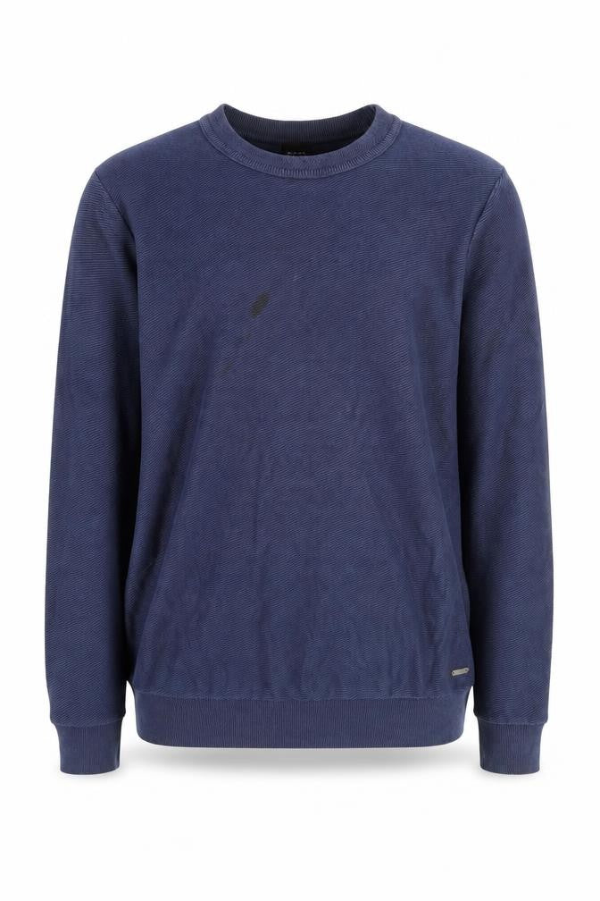 Hugo Boss Men's Blue Cotton Pullover Sweatshirt L