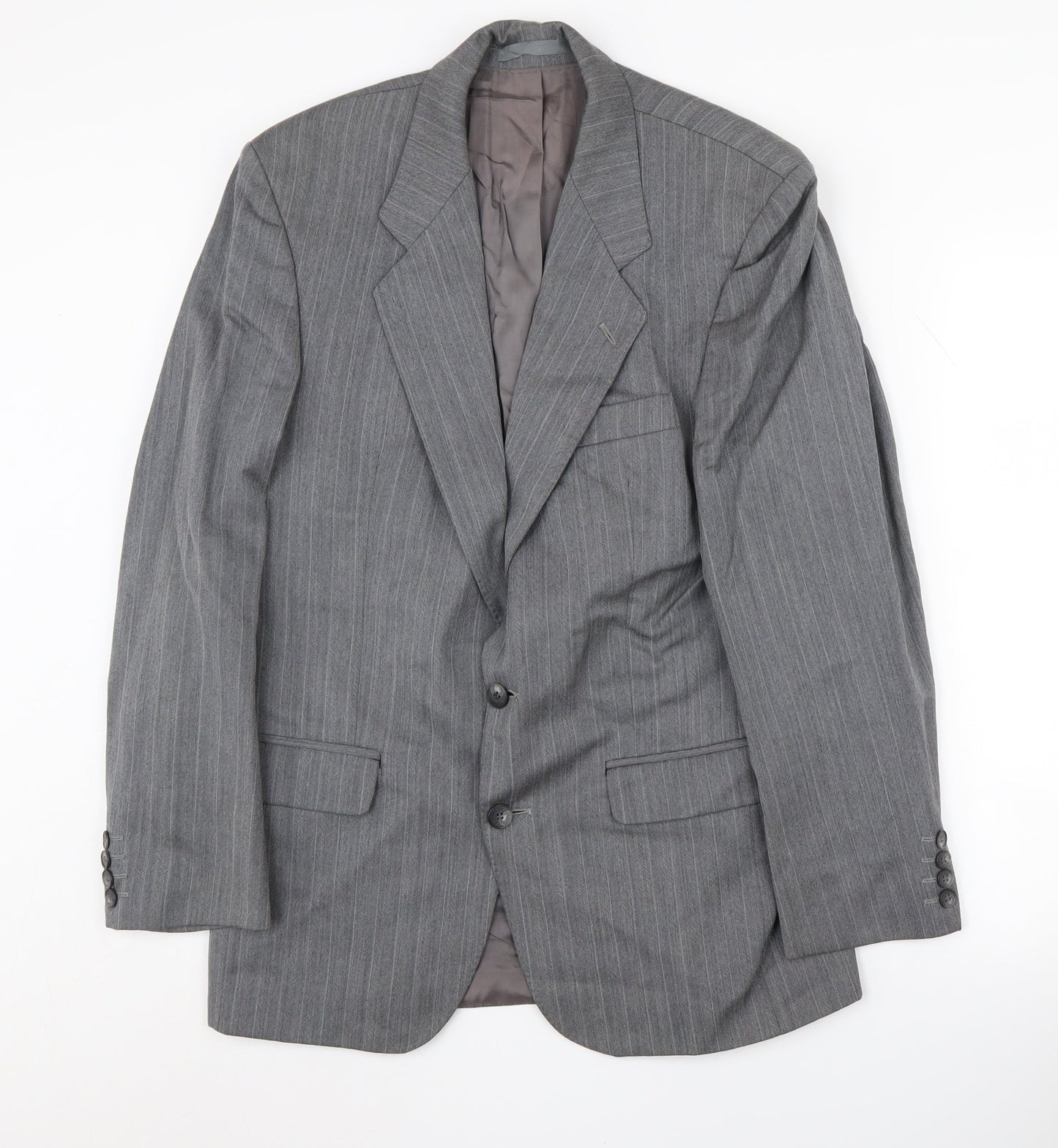 Centaur Men's Grey Wool Blazer 38 Regular Suit Jacket