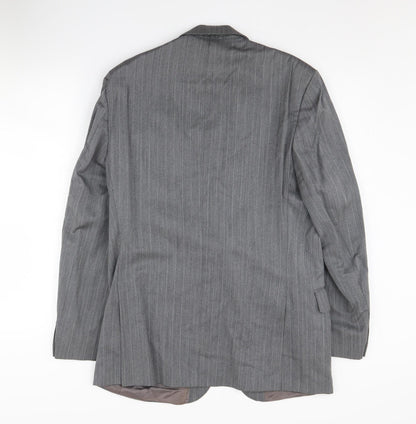 Centaur Men's Grey Wool Blazer 38 Regular Suit Jacket