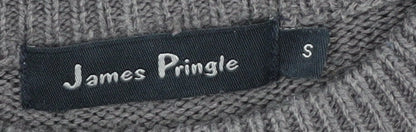 James Pringle Men's Grey Fair Isle Pullover Jumper S