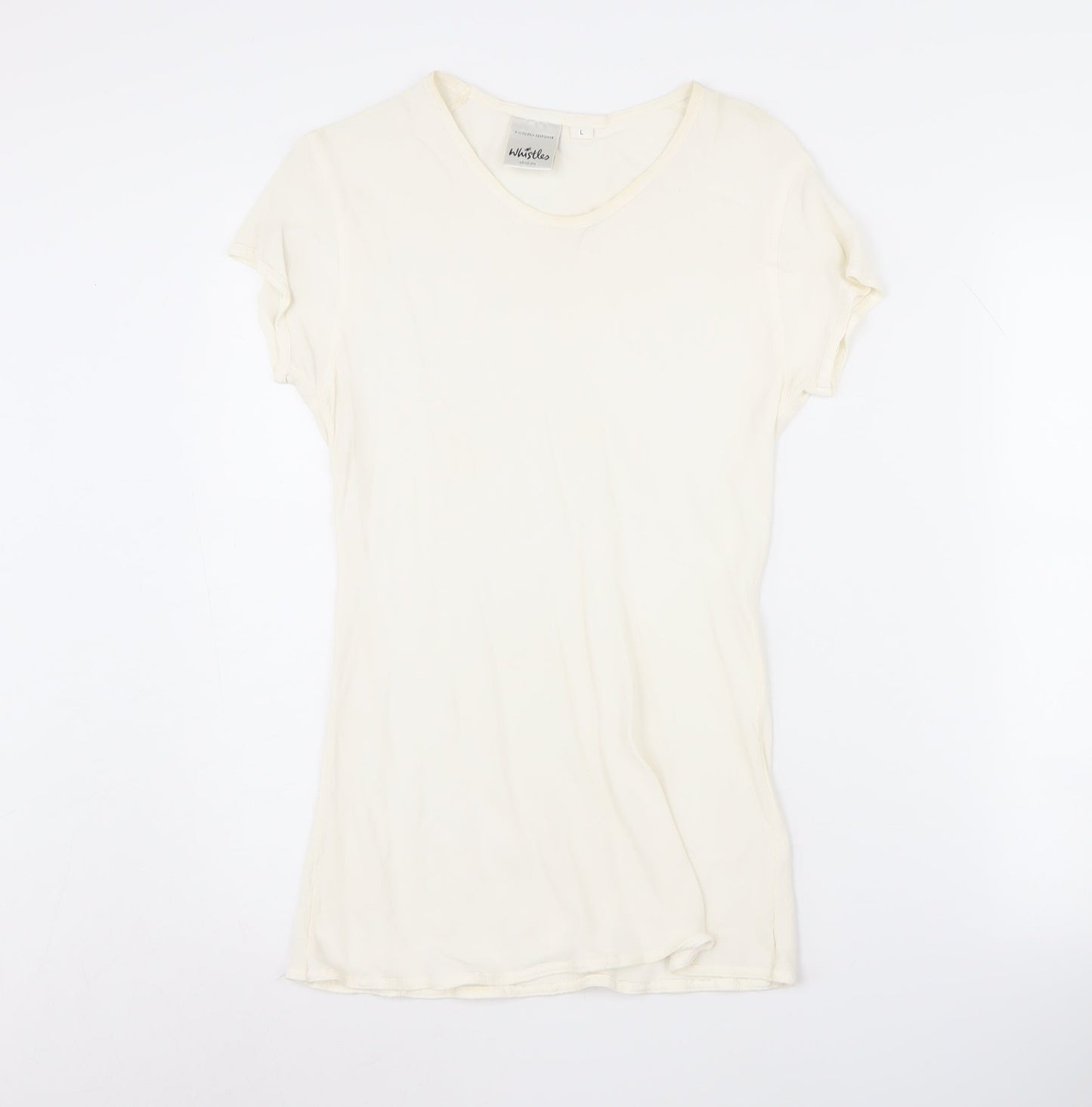 Whistles Women’s Ivory Crew Neck T-Shirt L