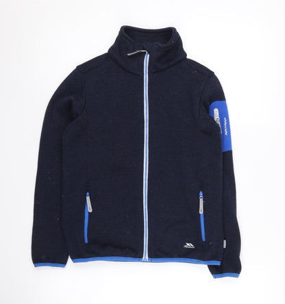 Additional front view of Trespass boys’ blue jacket, eco-friendly, 9-10 years