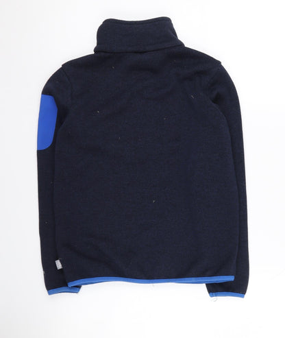 Back view of Trespass boys’ blue jacket, eco-friendly, 9-10 years