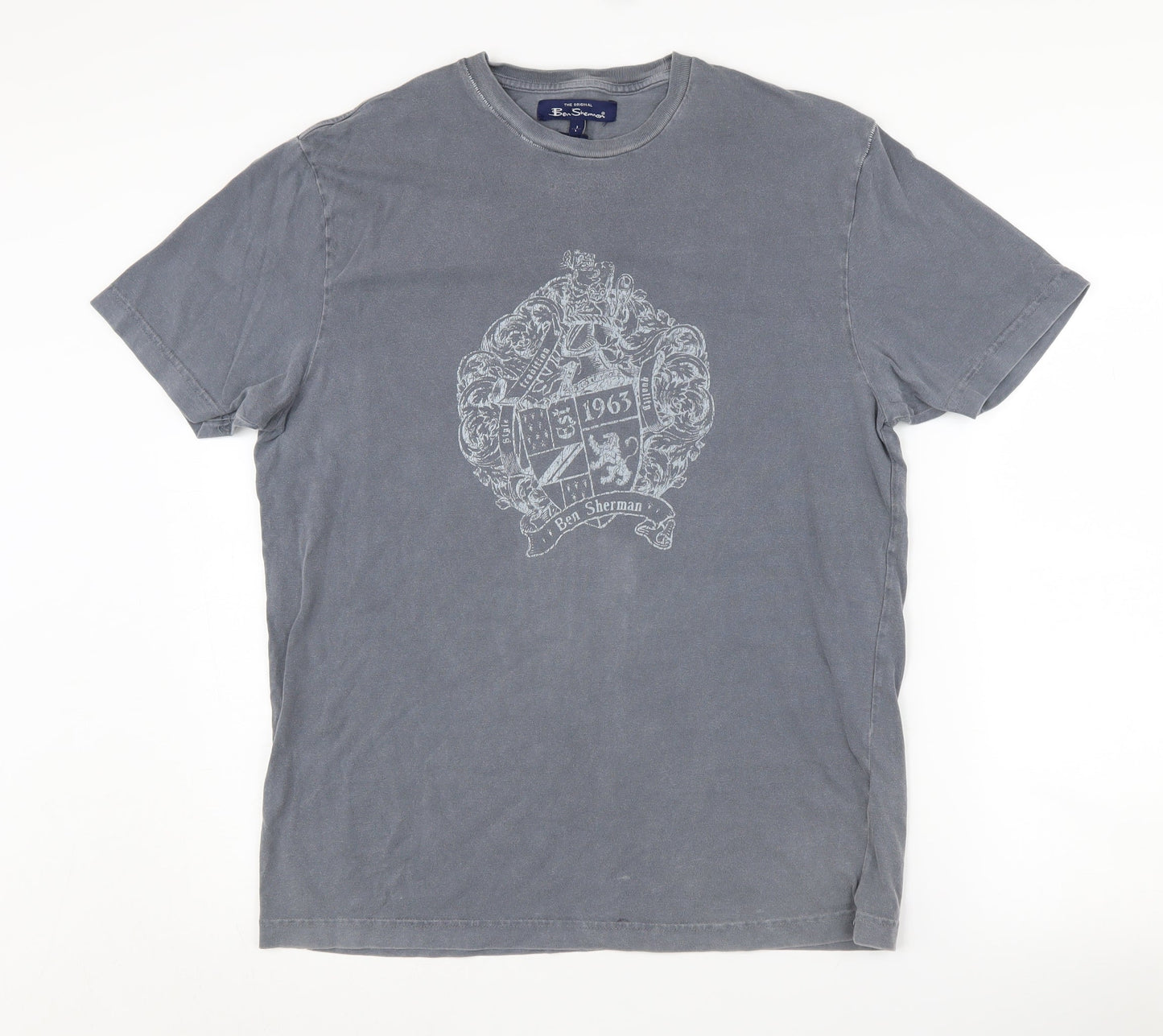 Ben Sherman Men's Grey Cotton T-shirt size L