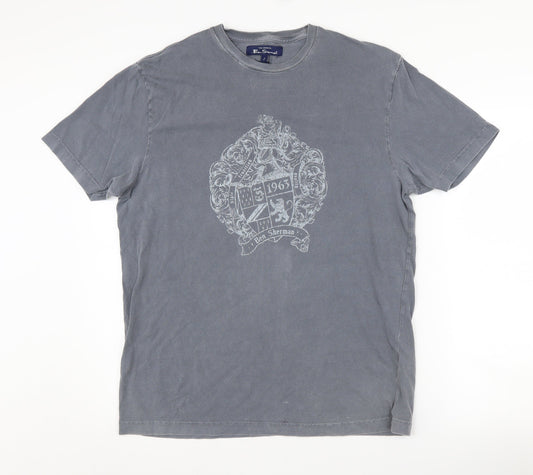 Ben Sherman Men's Grey Cotton T-shirt size L