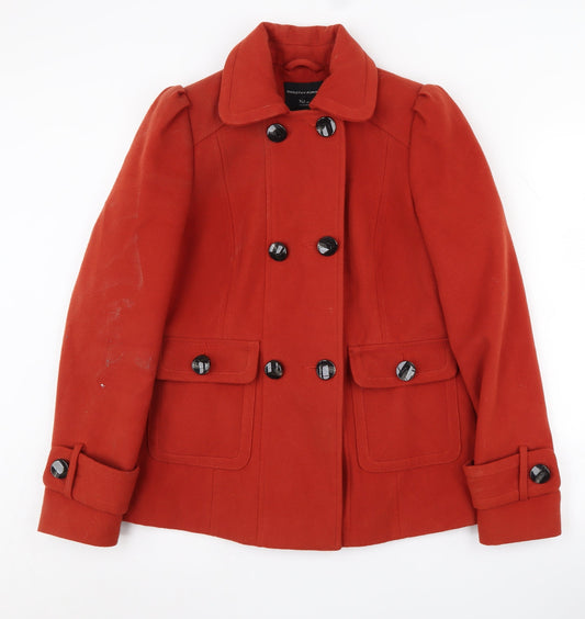 Dorothy Perkins Women’s Red Pea Coat Size 10