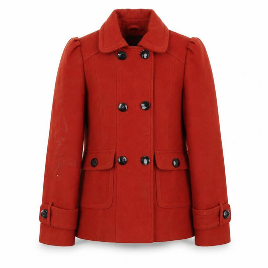 Dorothy Perkins Women’s Red Pea Coat Size 10