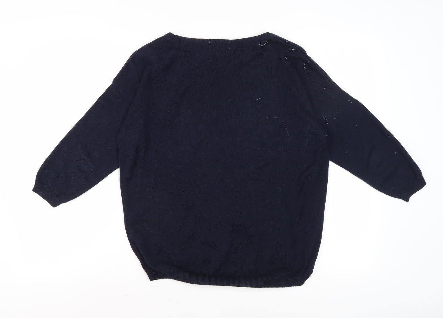 Next Women's Navy Blue Owl Pullover Jumper Size 10