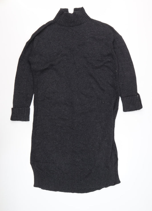 Mint Velvet Black Wool Jumper Dress XS for Women