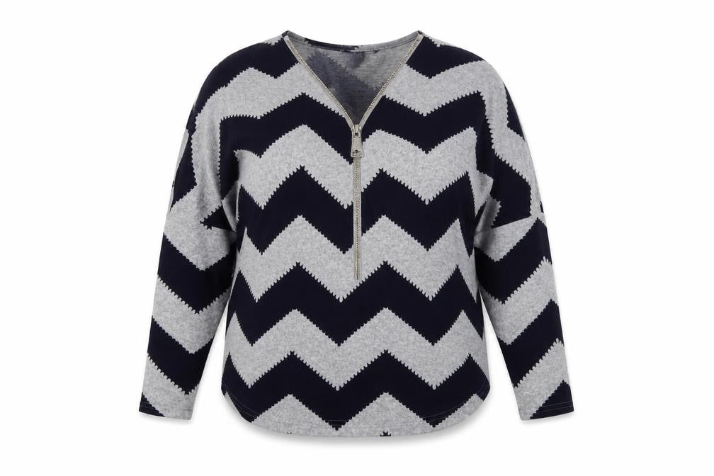 Izabel London Women's Multicoloured Zip Jumper Size 12