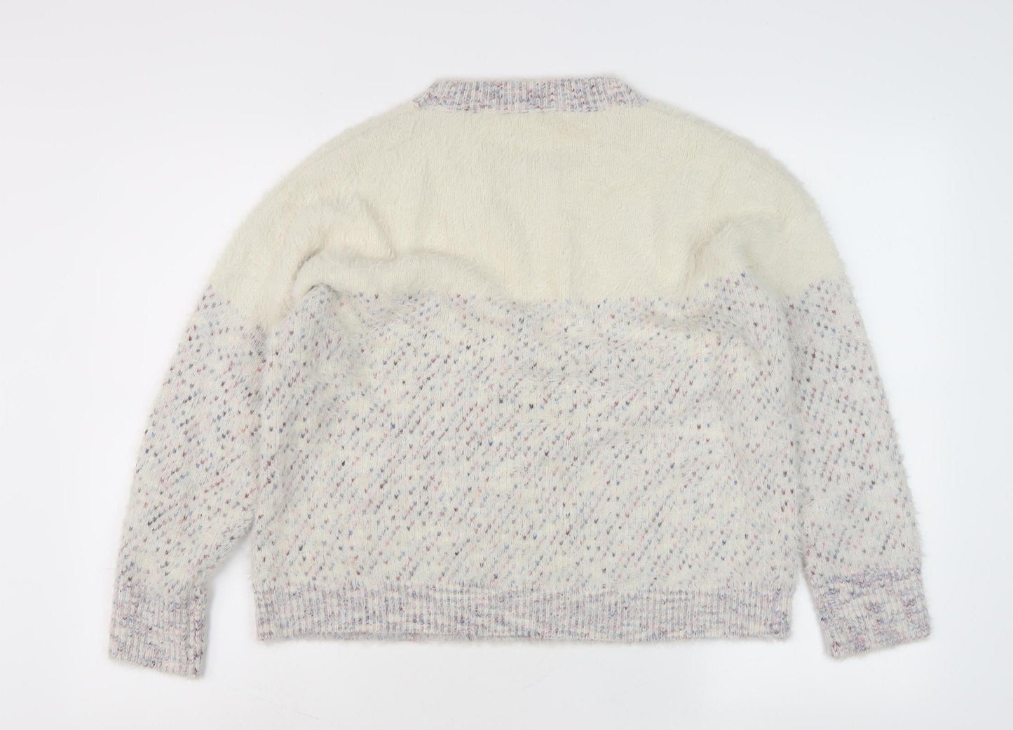 Klass Women's Multicoloured Chunky Knit Jumper L
