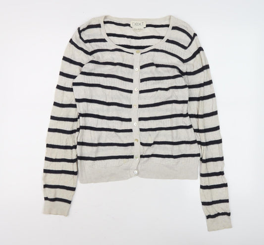 Next Women's Multicoloured Striped Cardigan Size 10