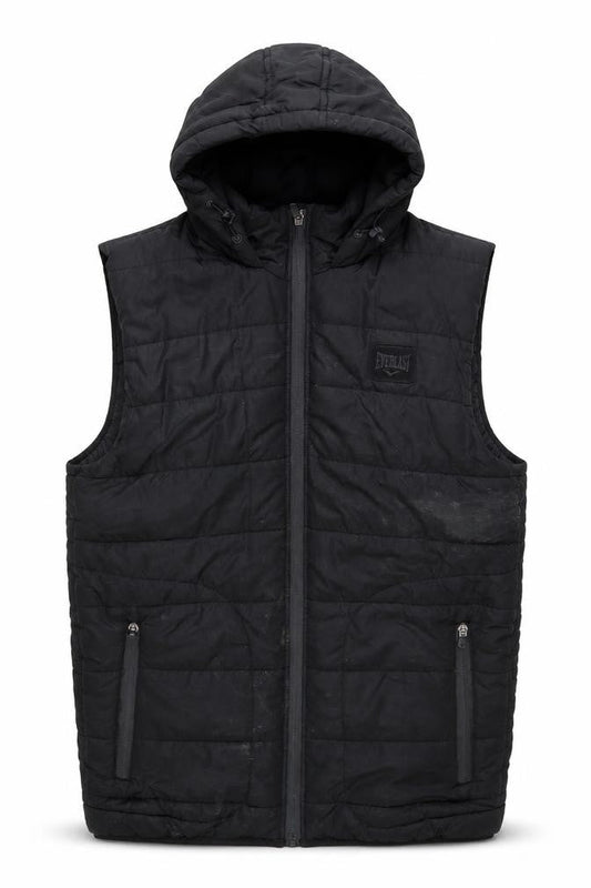 Everlast Men's Black Hooded Puffer Waistcoat S