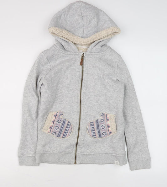 Mantaray Girls Grey Full Zip Hoodie, Size 11-12