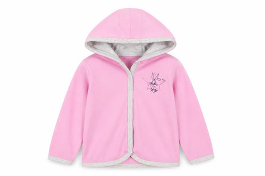Looney Tunes Girls Pink Full Zip Hoodie, Size 1-2 Years, Casual