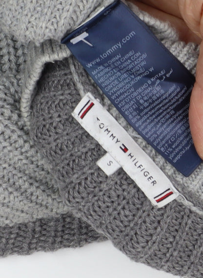 Tommy Hilfiger Men’s Grey Mock Neck Pullover Jumper - S