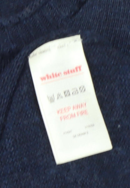 White Stuff Women's Blue Heart Jumper, Size 8, Casual Style
