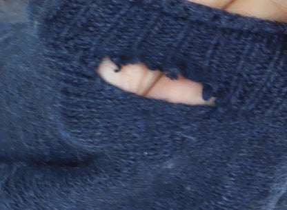 White Stuff Women's Blue Heart Jumper, Size 8, Casual Style