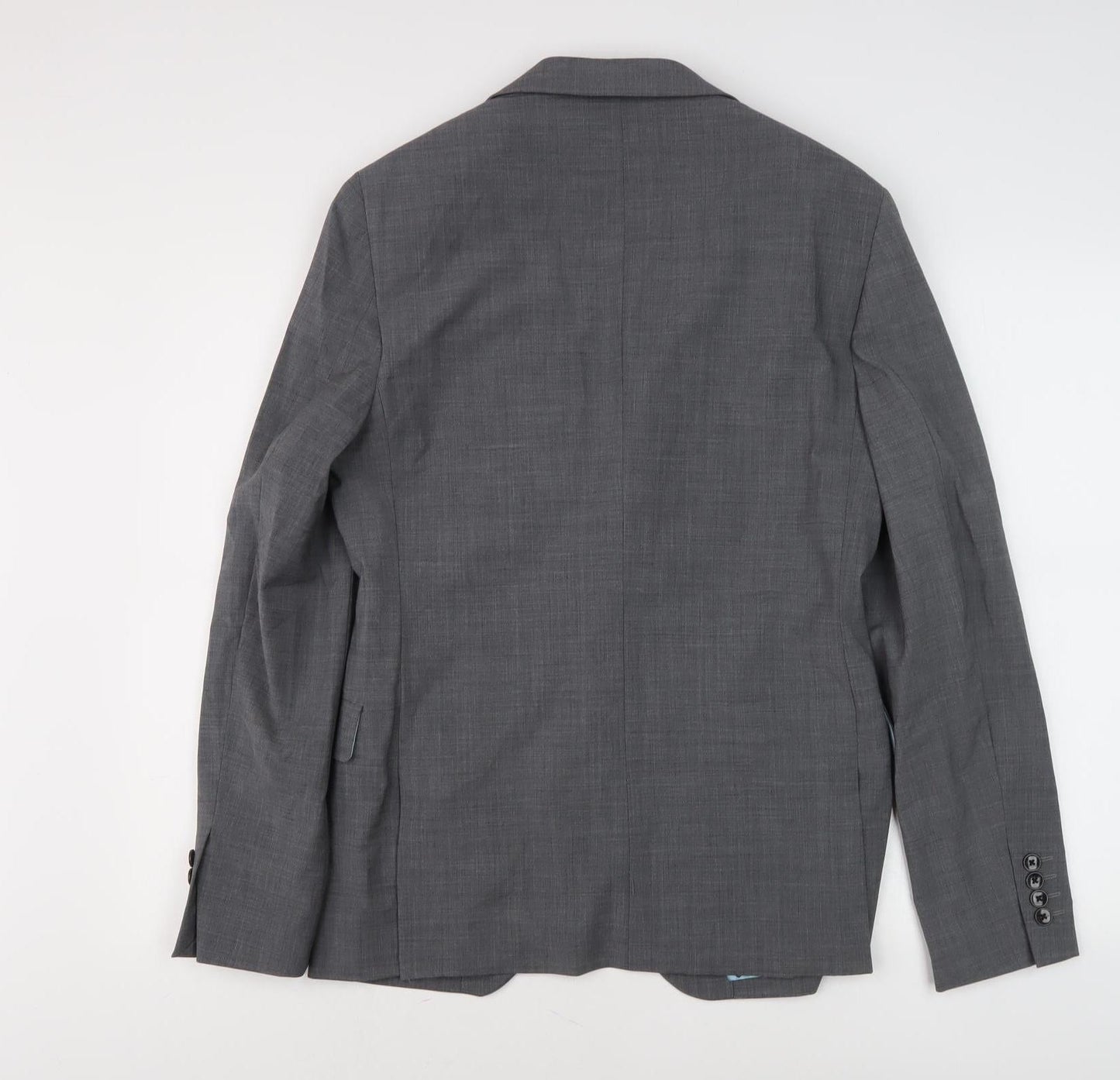 Moss London Men's Grey Slim Fit Suit Jacket 38R
