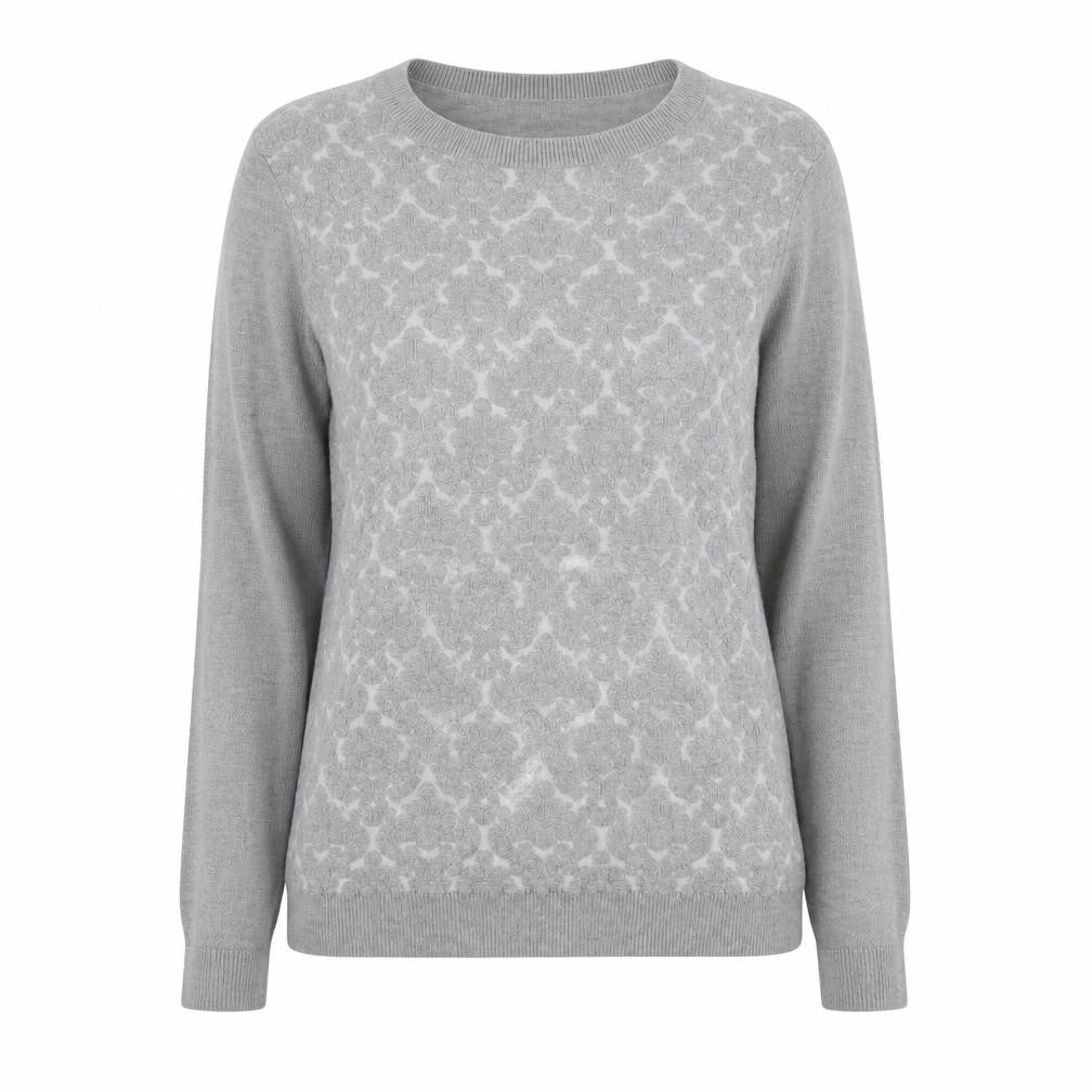 Laura Ashley Women's Grey Pullover Jumper Size 10