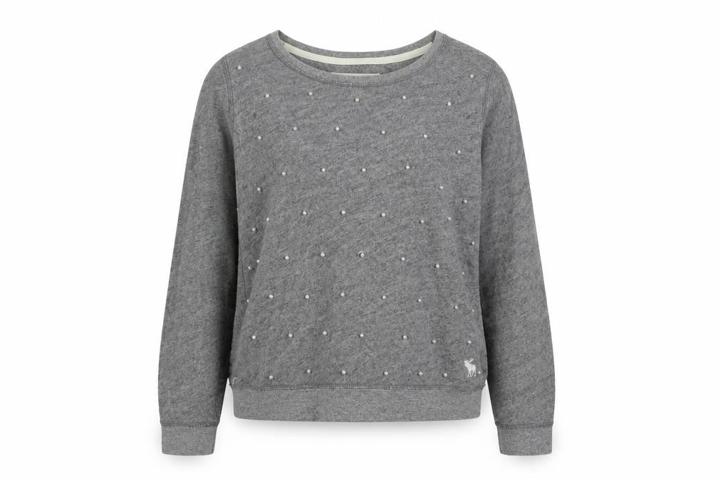 Abercrombie & Fitch Women's Grey Pullover Sweatshirt L