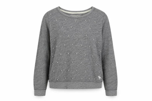 Abercrombie & Fitch Women's Grey Pullover Sweatshirt L