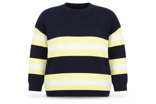 Mango Women's Striped Pullover Jumper Multicoloured Size 14