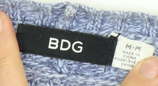 BDG Women's Blue Open Front Cardigan Knit Jumper Size M