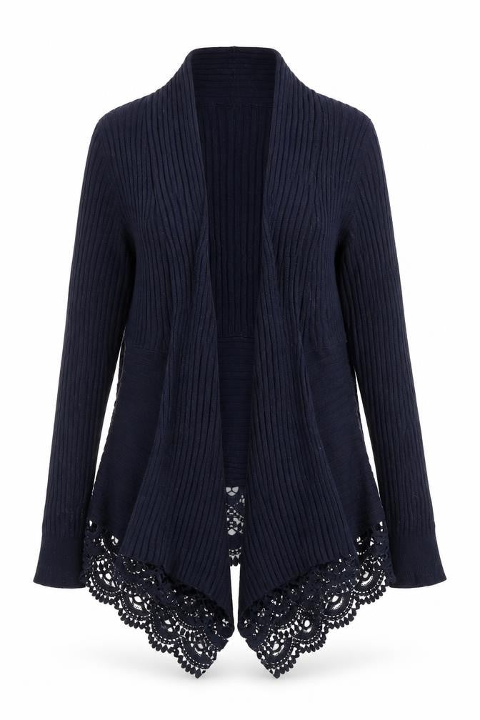 Anonymous Women's Blue Knit open Front Cardigan S/M