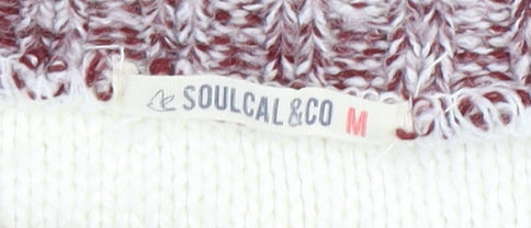 Soulcal & Co Women's Multicoloured Striped Cable-Knit Jumper