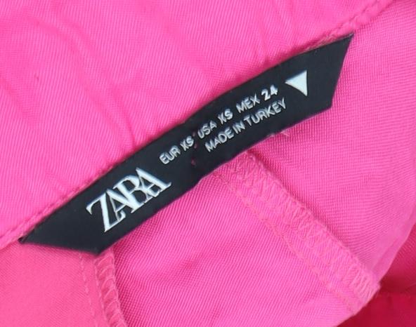 Zara Women's Pink Trousers Size 4