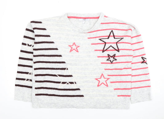 Next Women's Multicoloured Star Pullover Jumper S