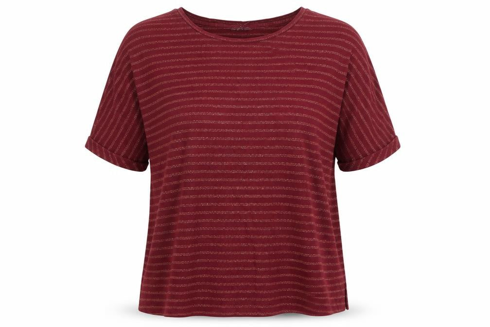 Principles Women's Red Striped Jersey Top Size 10