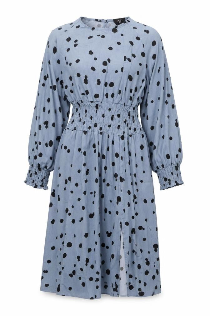 AX Paris Women's Black Polka Dot Long Sleeve Dress Size 14