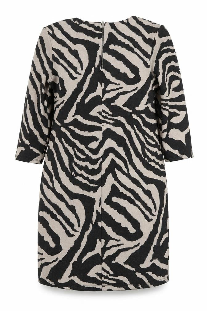 Wallis Women's Black Animal Print Sheath Dress Size 16