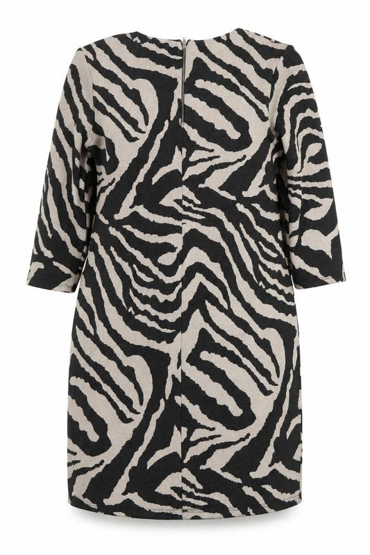 Wallis Women's Black Animal Print Sheath Dress Size 16