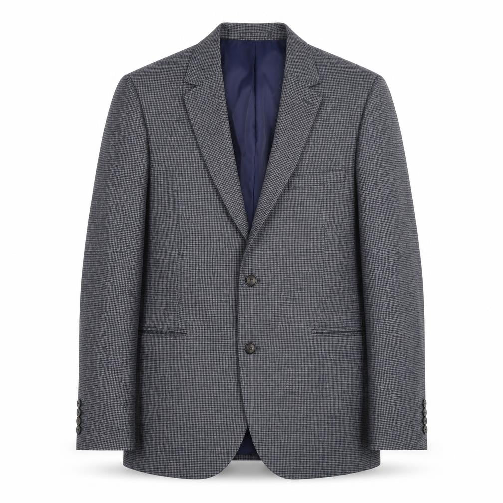 Marks & Spencer Men's Grey Blue Check Blazer 44R