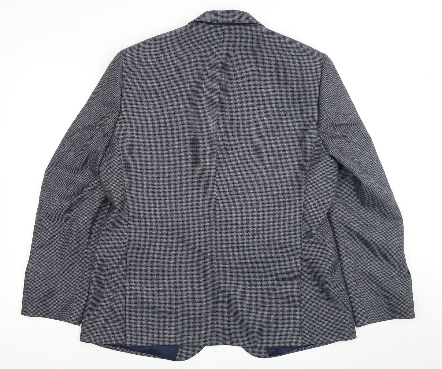 Marks and Spencer Men's Grey Blue Check Blazer 44R