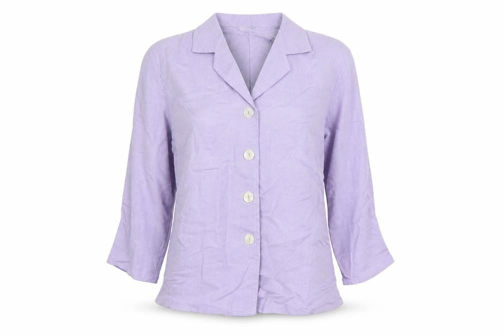 Marks & Spencer Women's Lilac Button-Up Shirt, Size 10