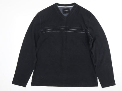 Next Men's Black V-Neck Pullover Jumper, L - Casual Classic