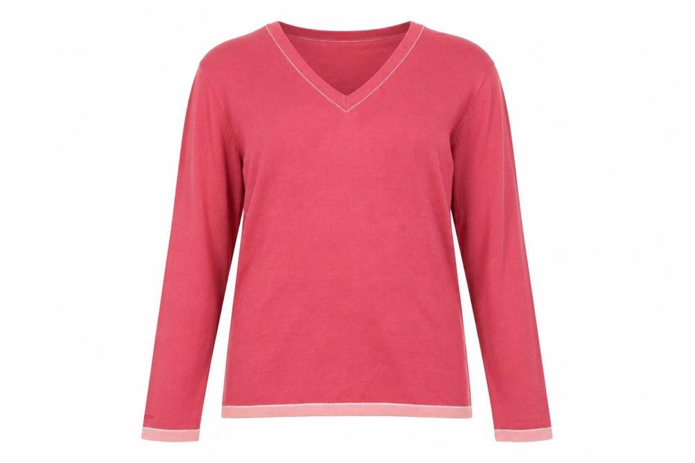 Ping Women's V-Neck Pullover Jumper, Size 16, Multicoloured