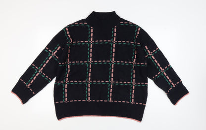 Next Women's Black Pullover Jumper Mock Neck L