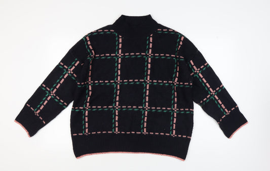 Next Women's Black Pullover Jumper Mock Neck L