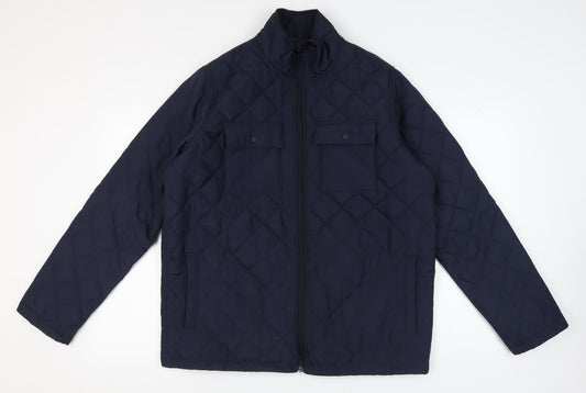 Crivit Men's L Blue Quilted Jacket - Casual Autumn Style