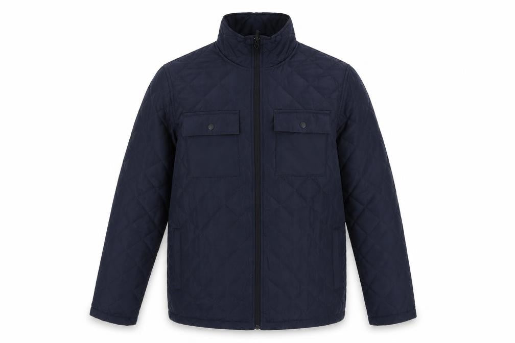 Crivit Men's L Blue Quilted Jacket - Casual Autumn Style