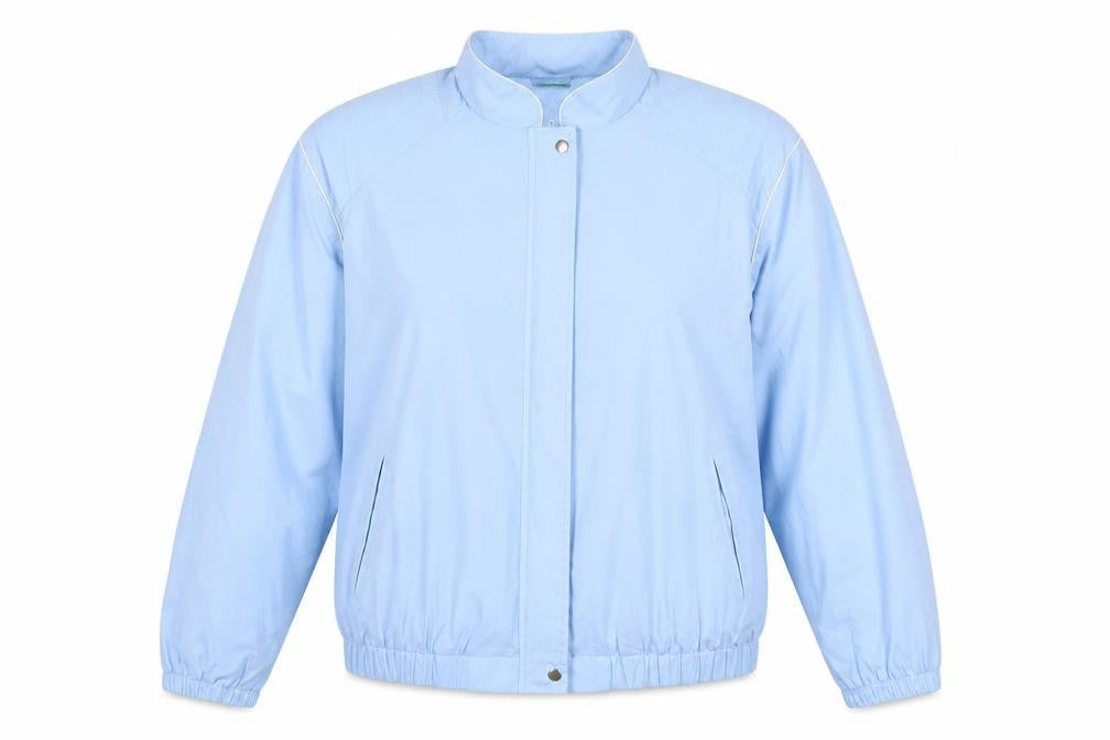 Canda Women's Blue Relaxed Cotton Jacket Size 18