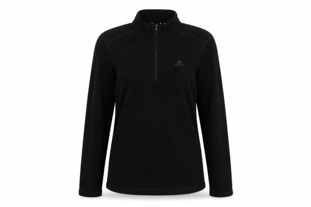 Decathlon Unisex Black Fleece Sweatshirt S 1/2 Zip